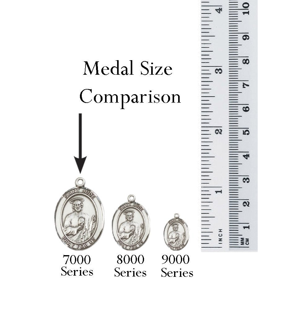 Sterling Silver St. Michael the Archangel Pendant with 