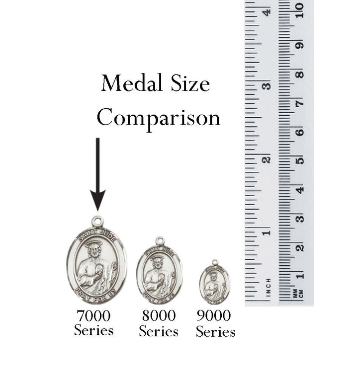 Sterling Silver St. Michael the Archangel Pendant with 