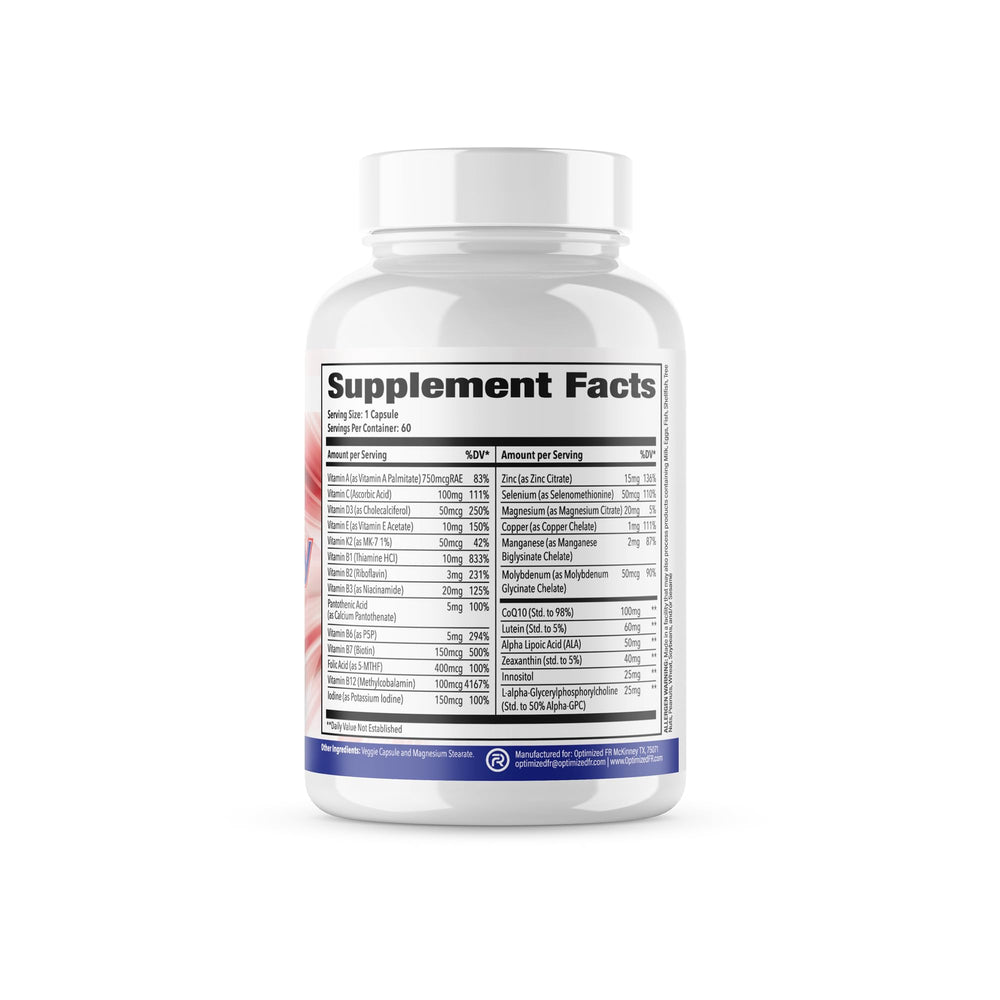 Fit4Duty Multivitamin+ for First Responders, One a Day Multivitamin Plus Other nutrients, 60 Servings, 2 Month Supply