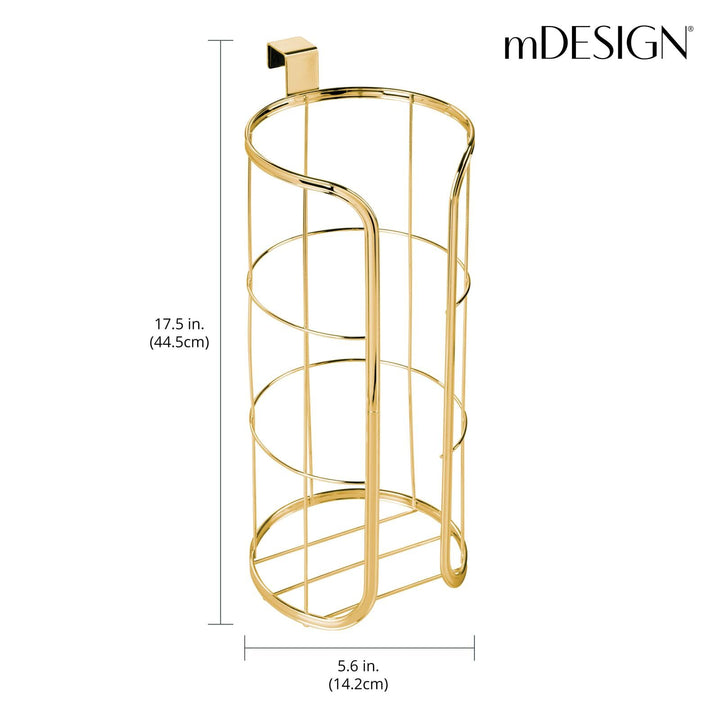 mDesign Modern Over The Tank Hanging Toilet Tissue Pape