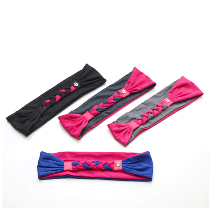 Scunci Everyday and Active Reversible Braid Back Stretch Headwrap