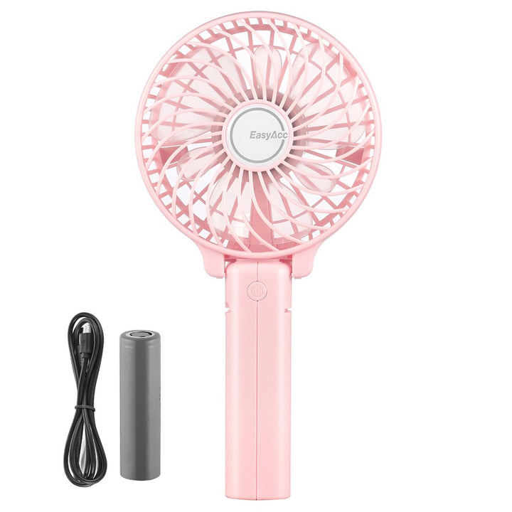 Mini Handheld Fan, USB Desk Fan Small Personal Portable Stroller Table Fan with Rechargeable Battery Operated Cooling Folding Electric Fan 3-10H Working Hours for Travel Office Outdoor