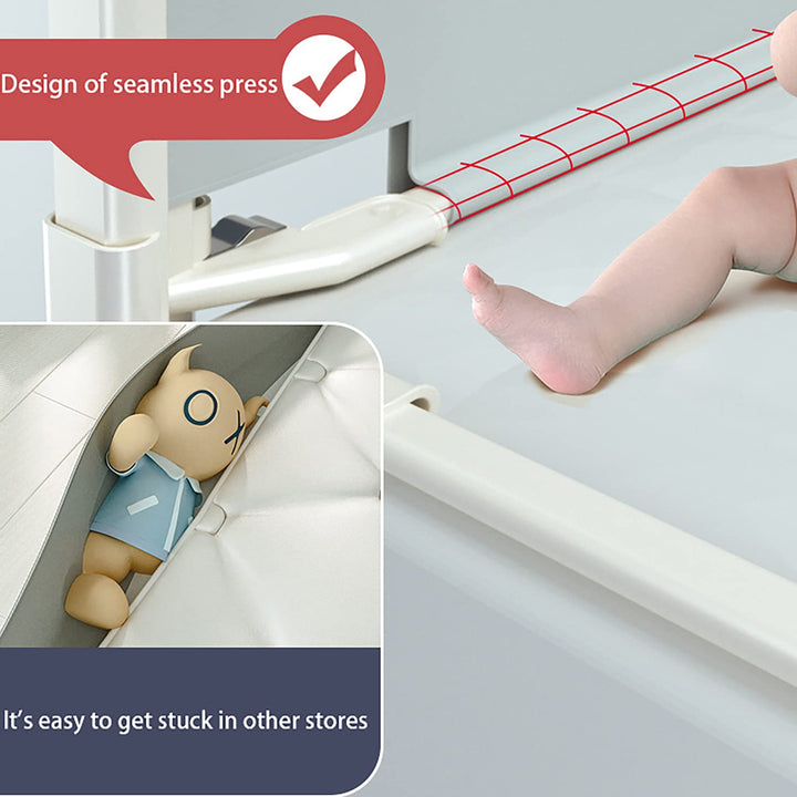 SINGYOO Bed Rails for Toddlers- New Upgraded Extra Long Bed Guardrail Full Size Baby Bedrail for Children Fit for Twin Queen &amp; King Size Bed Mattress one Piece (Grey, 87(L) x 30(H))