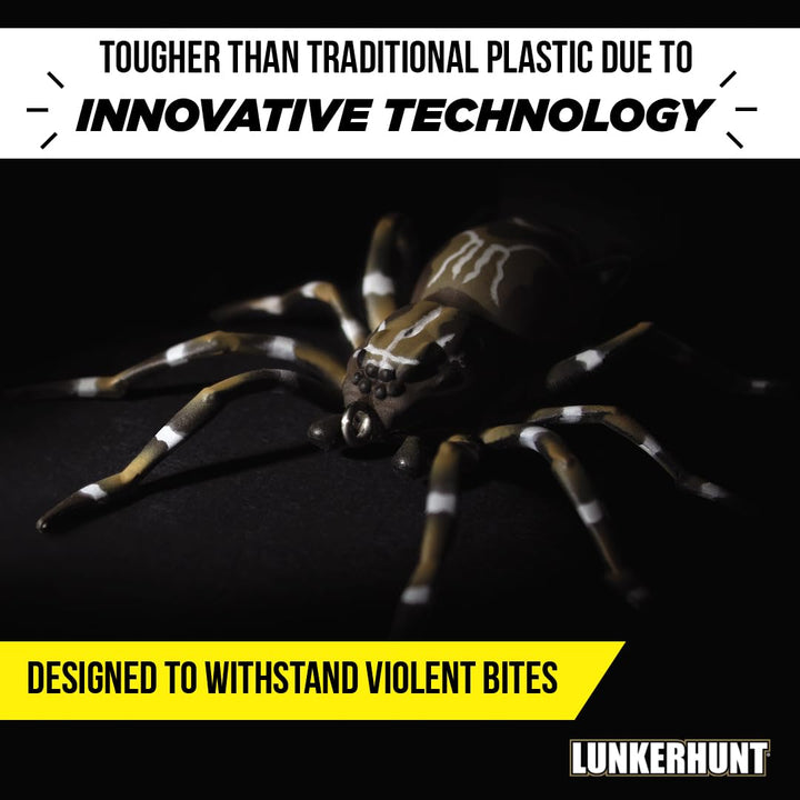 Phantom Spider Fishing Lure | Most Realistic Topwater Fishing Bait with Self-Righting Ballast for Natural Walking Action | Hollow Body Weedless Hooks for Bass Fishing (Dock)