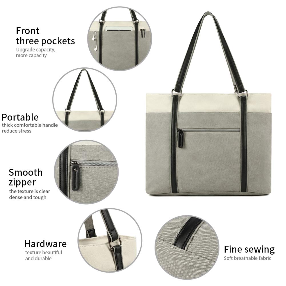 Women&#39;s Work Bag with Laptop Compartment Zipper