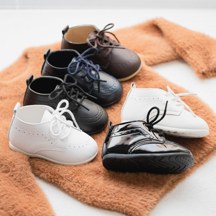 Meckior Infant Baby Boys Girls Classic PU Leather Weddi