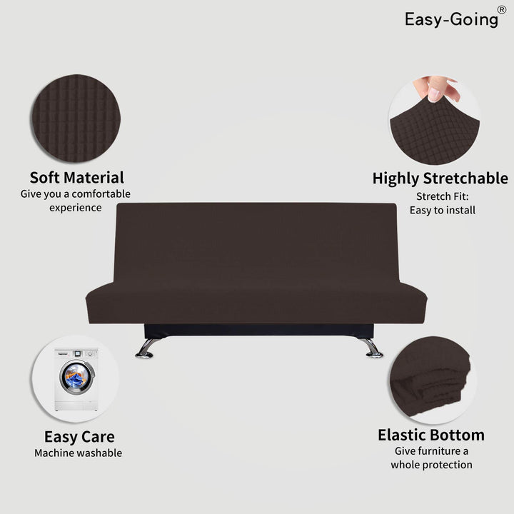 Easy-Going Stretch Futon Slipcover Armless Sofa Cover F