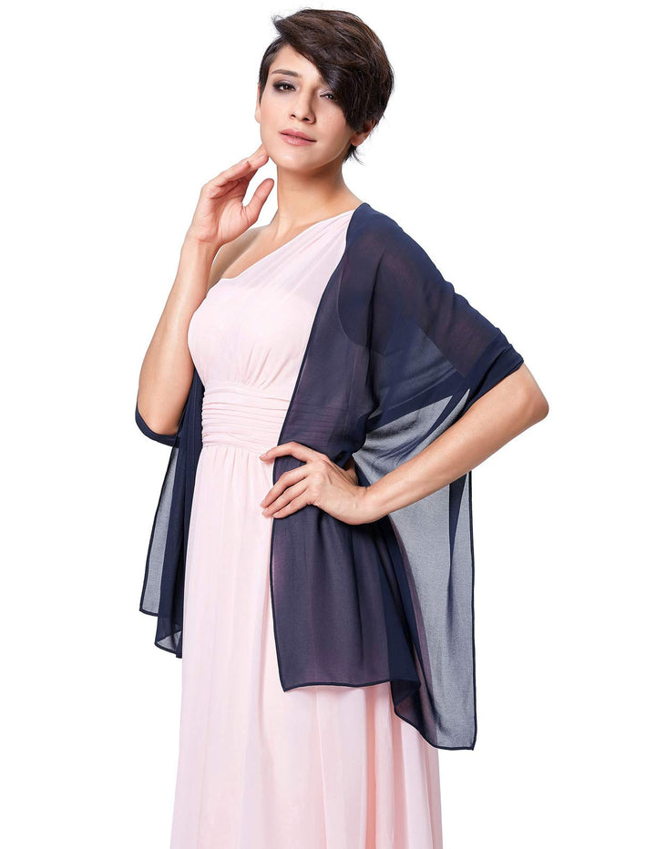 Solid Wedding Shawls Wraps Women&#39;s Evening Dress Scarves Navy Blue
