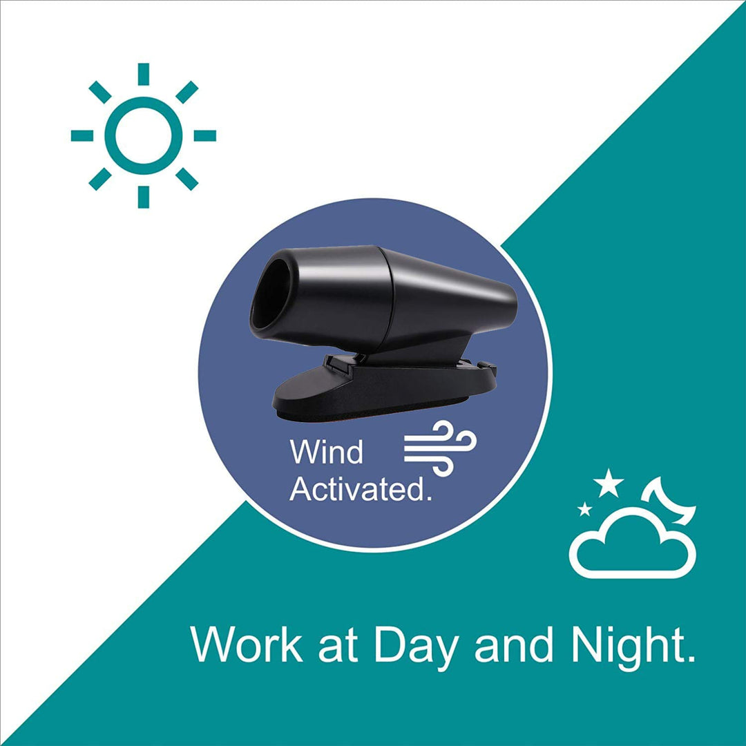 8Pcs Deer Whistles for Vehicles Wind Activated Black