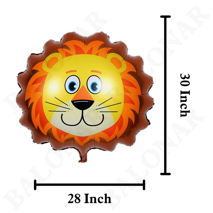 5pcs 32 Inch Tiger Lion Zebra Monkey Graffe Foil Balloons Animal Balloons for Child Birthday Party Supplies Cute Baby Shower Decorations