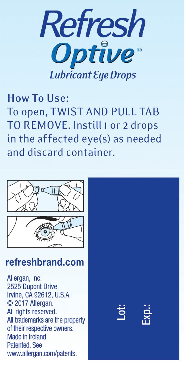Refresh Optive Lubricant Eye Drops Non-Preserved Tears,