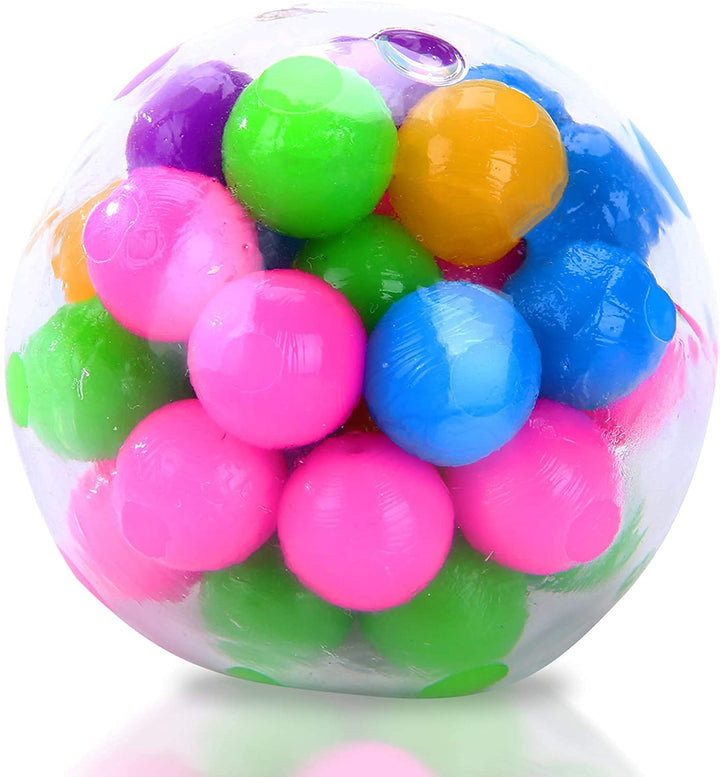 Rainbow Squishy Stress Balls Fidget Toy, Rainbow Relief Squeezing Stress Ball for Kids Adults, Tear-Resistant, Non-Toxic,Suit ADHD, OCD, Funny Stress Ball