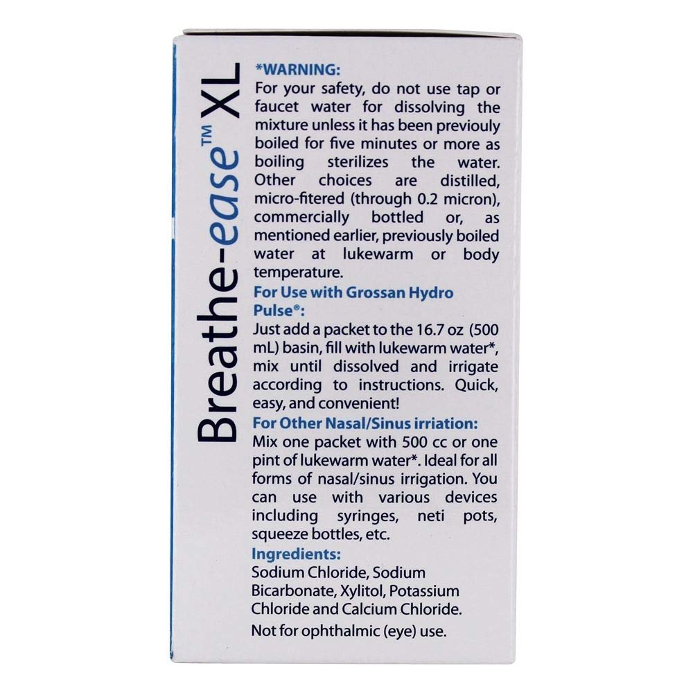 Grossan Breathe-Easexl Nasal Sinus Irrigation Packets, 