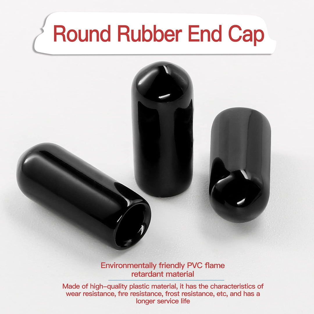 Jamiikury 60PCS Screw Thread Protectors 5mm ID Rubber E