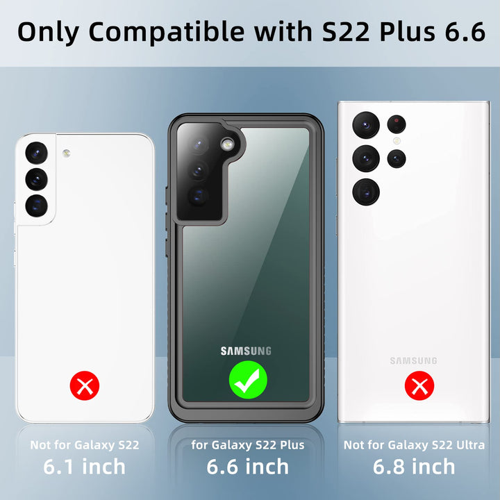 SPIDERCASE for Samsung Galaxy S22 Plus Case Waterproof,