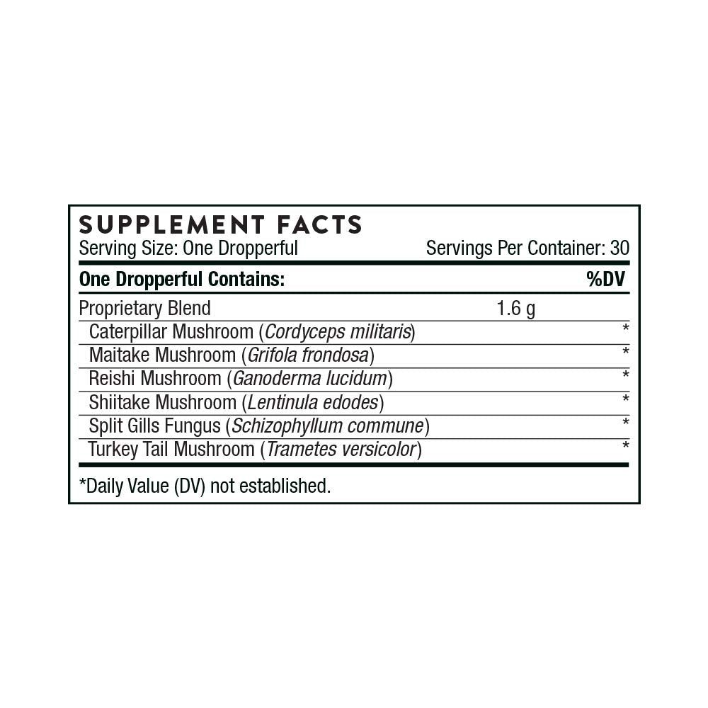 Thorne Myco-Immune - Supports Immune Function with Mushroom Extracts - Dairy-Free Supplement with Vitamins C & D - 2 Fl Oz - 30 Servings