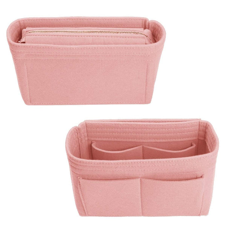 Purse Organizer,Bag Organizer,Insert purse organizer with 2 packs in one set fit NeoNoe Noé Series perfectly (Brush Pink)