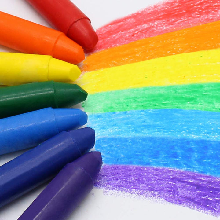 Toddler Crayons Ages 1-3, 12 Colors Non Toxic Crayons, Easy to Hold Large Washable Crayons, Safe for Babies, Kids and Children Flower Monaco