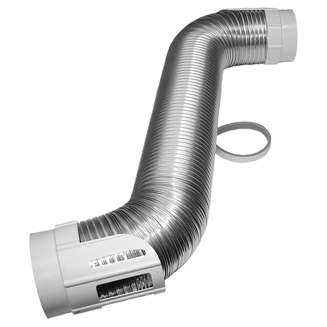 Deflecto Easy Connecting Dryer Vent Hook Up Kit, Flexible Semi-Rigid Aluminum Duct, 4 x 8' (HUPK8WA/4)