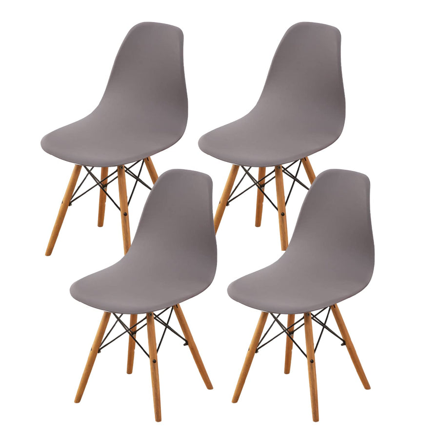 Mid Century Modern Dining Chair Covers Printed Shell Chair Cover Lounge Armless Chair Cover Stretchable Slipcovers for Kitchen, Office, Dining Room and Living Room(Set of 4)