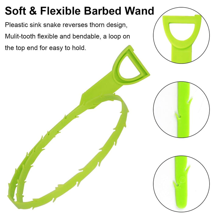 Forlivese 3 Pack 25 Inch Hair Drain Clog Remover Tool, 