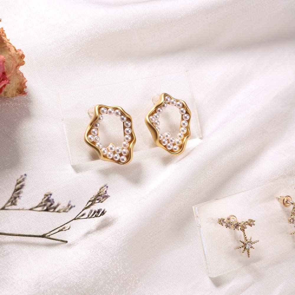 10pcs Clear earring jewelry display cards, Acrylic earring organizer cards for selling, Transparent stud earring holder Jewelry stand for showacrylic earring cards 10pcs