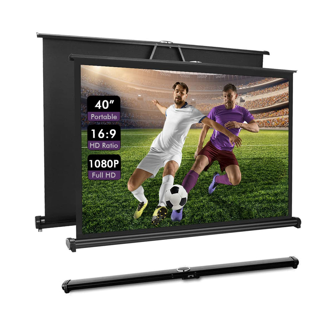 40 Inch Portable Projection Screen16:9 Small Retractabl