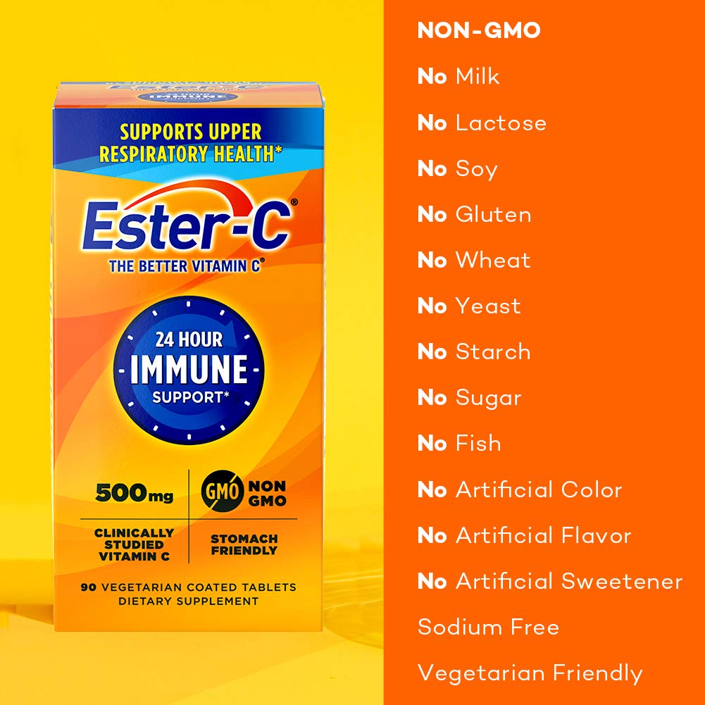 Ester-C 500 mg 24 Hour Vitamin C Tablets for Immune Sup
