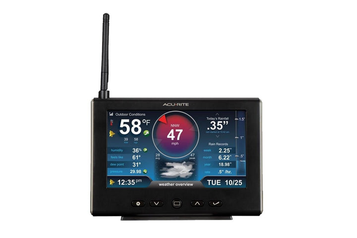 AcuRite 01535M Iris (5-in-1) Weather Station with HD Display, White Black
