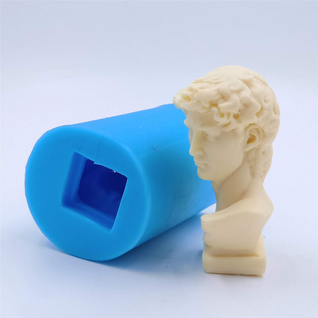 Mini David Figure Statue Silicone Soap Candle Mold Scented Wax Melt Mould Decorating Resin Crafts Silicone Molds Aroma Gypsum Moulds