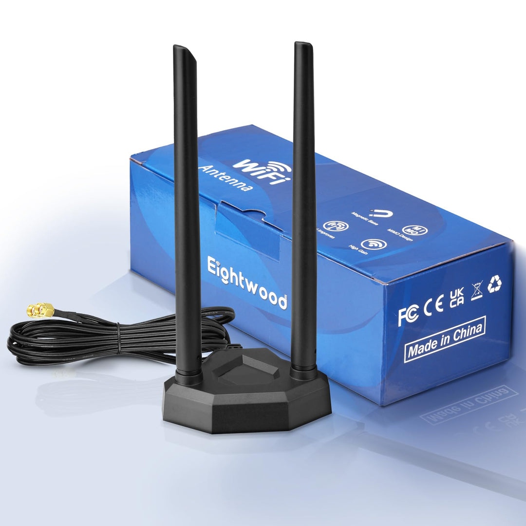 Eightwood Dual Band WiFi Antenna 2.4GHz 5GHz RP-SMA WiF
