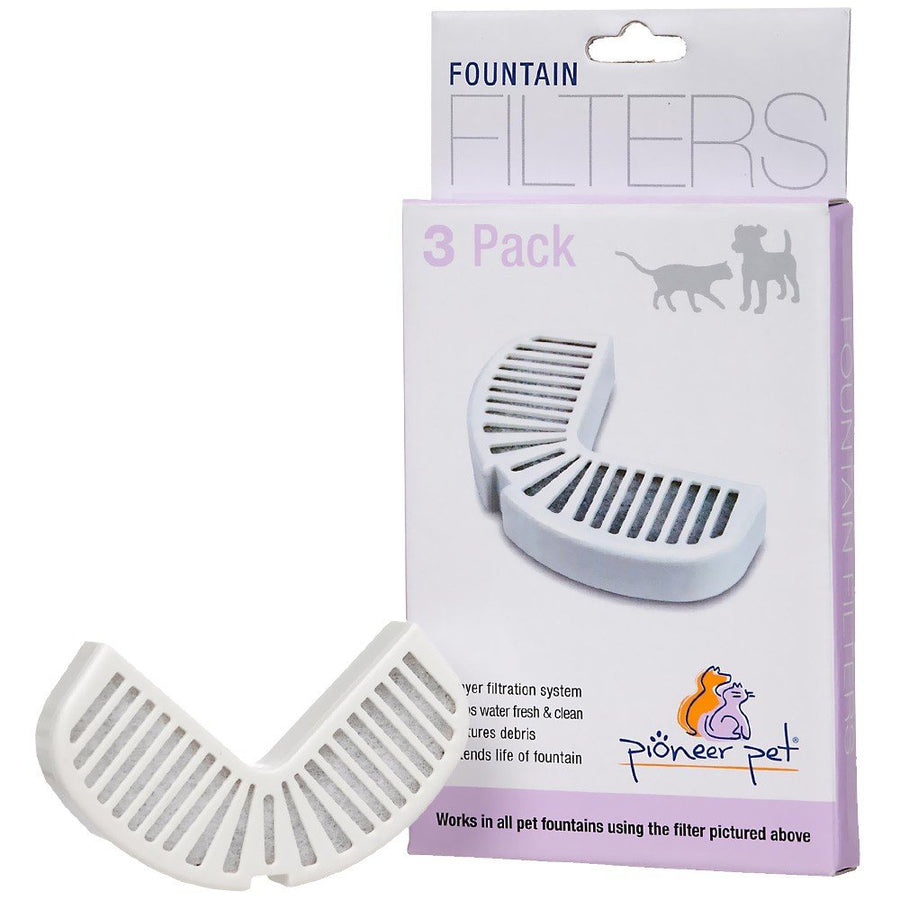 Replacement Filters for Ceramic & Stainless Steel Fountains, Raindrop Filters (3 filters)