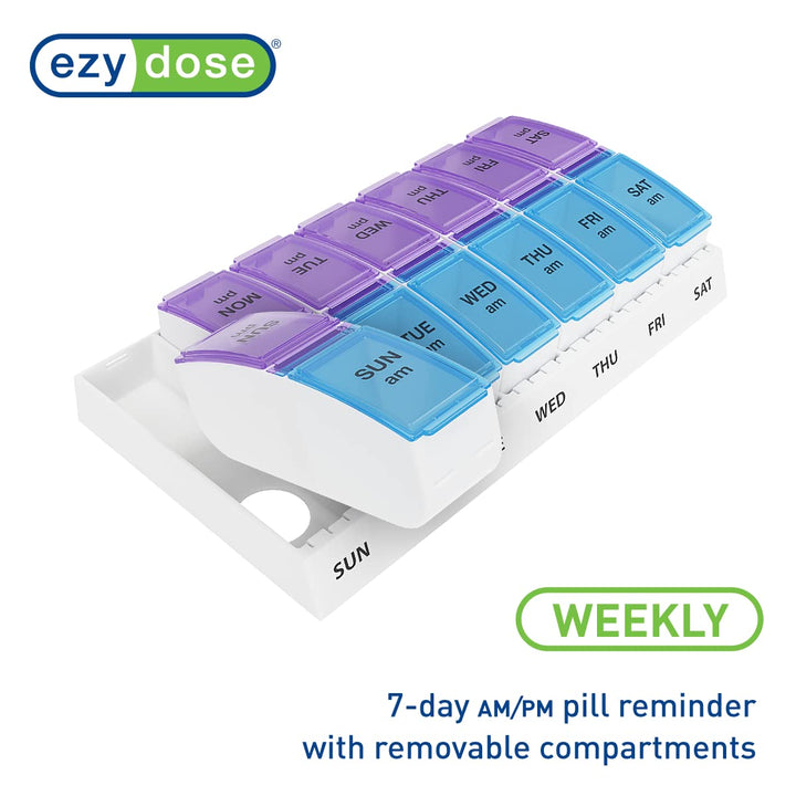 Ezy Dose 7 Day AM/PM Travel Pill Container - 1 Ea [Kitchen & Home]
