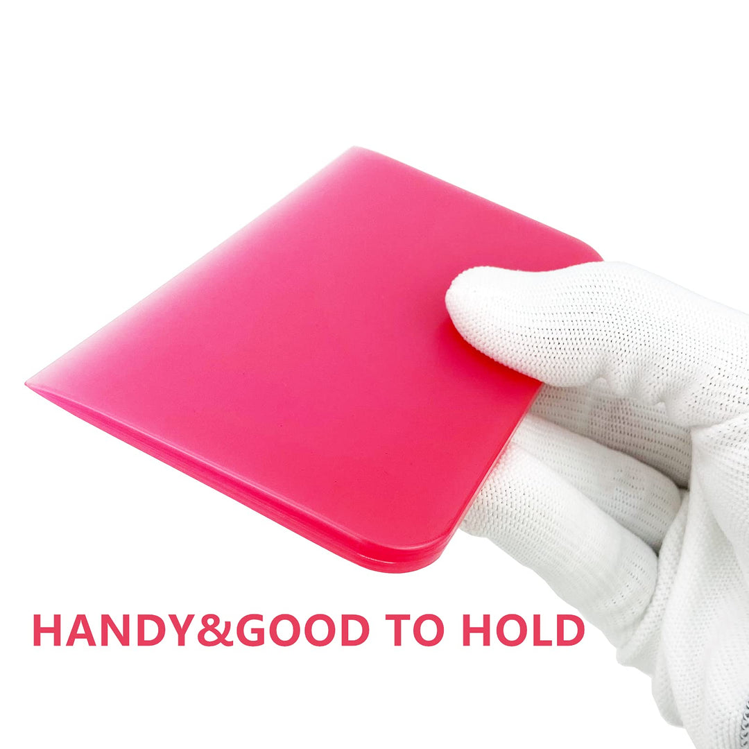 Pink Flexible Rubber Vinyl Wrap Squeegee, 4.7x3Inch, Decal Squeegee Window Tint Squeegee, Safely Application for Car Vinyl&amp;Film, 1Piece