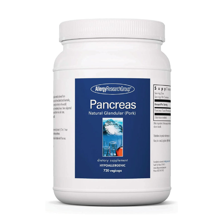 Pancreas Dietary Supplement - Digestive Support, Natural Glandur (Pork), Hypoallergenic, Vegetarian Capsules, Gluten Free - 720 Count