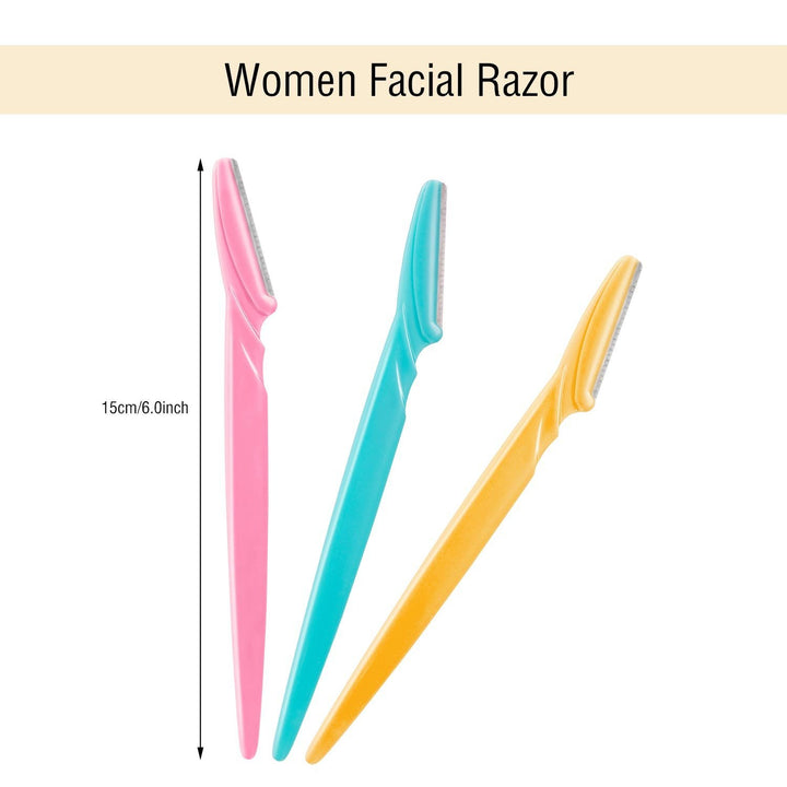 36 Pieces Eyebrow Razor Trimmer Shaper Shaver for Men and Women Facial Razor with Precision Cover