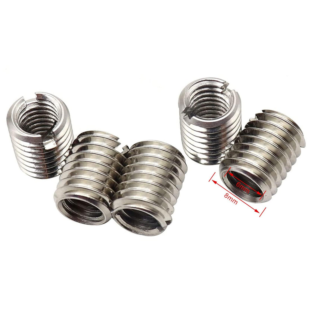 5 Pcs Thread Adapters Sleeve Reducing Nut for M8 8MM Male to M6 6MM Female - REDUCERS Female Screw Sleeve Conversion Nut