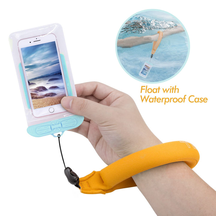 Waterproof Camera Float, Universal Foam Floating Wrist Strap for GoPro Hero 11 10 9 8 7 6 5, Nikon, Olympus, Canon, Keys, Sunglasses and Phones Orange &amp; Red