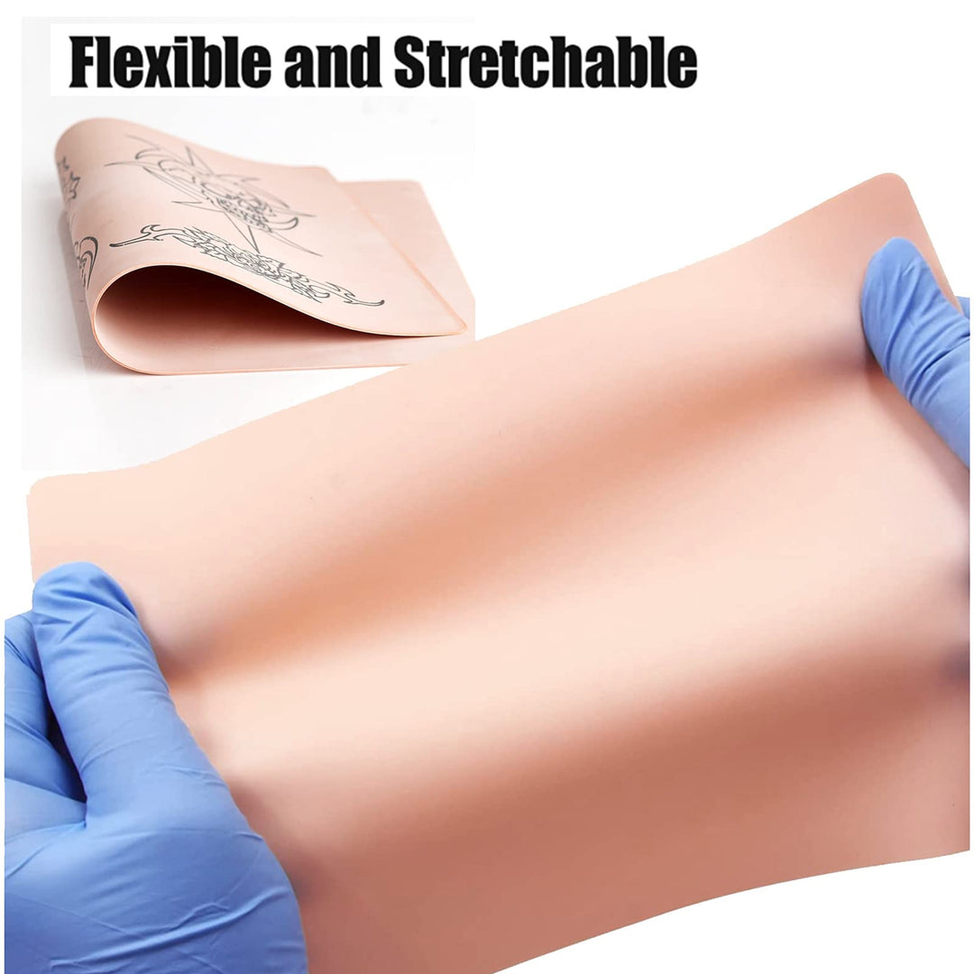 SOTICA 5PCS Tattoo Practice Skin - Soft 6×8&#39;Tattoo Skin Fake Skin for Tattooing Silicone Tattoo Skin for Makeup Tattooing Microblading Fake Eyebrows Practice Skins for Tattoo Supplies(1.2MM)