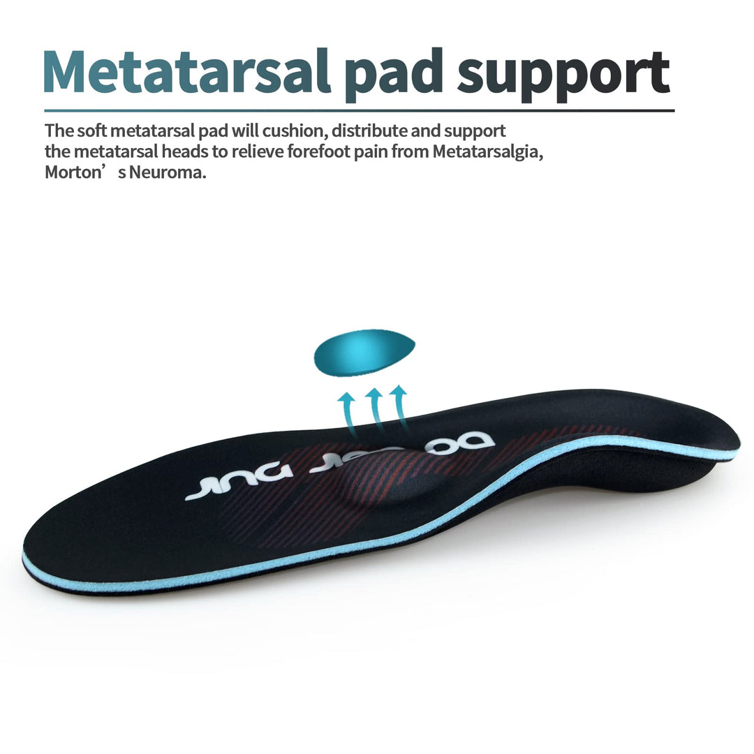 Severe Flat Feet Arch Support Insoles- Firm Arch Supports Orthotics Inserts Relieve Plantar Fasciitis, Over Pronation, Fallen Arch, Metatarsalgia, Foot Pain - Shoe Insoles for Men and Women