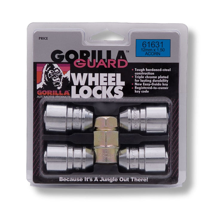 61631 Acorn Gorilla Guard Locks (12mm x 1.50 Thread Size) - Pack of 4