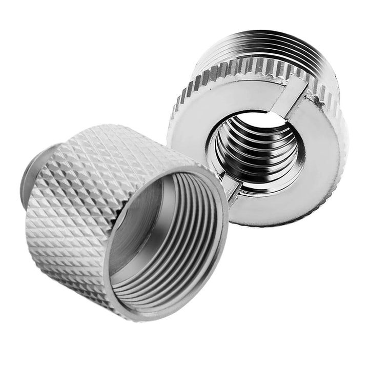 JOMLEY 5/8-27 Female to 3/8-16 Male and 3/8-16 Female to 5/8-27 Male Screw Thread Adapter for Microphone Stand Mount to Camera Tripod Adapter- 2 Pack