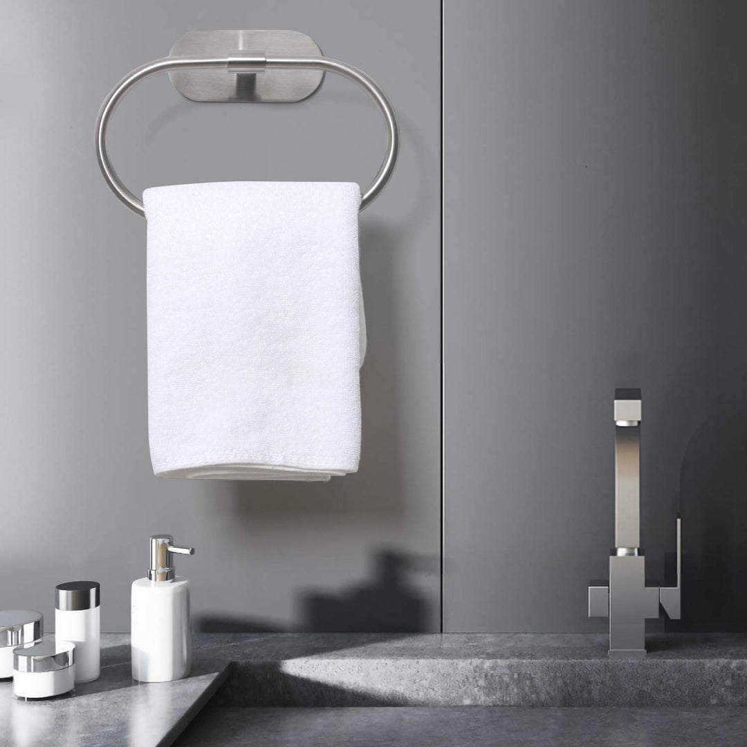 HouseAid Self Adhesive Towel Ring for Bathroom, Stainle