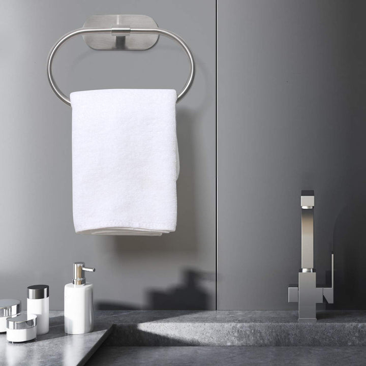 HouseAid Self Adhesive Towel Ring for Bathroom, Stainle