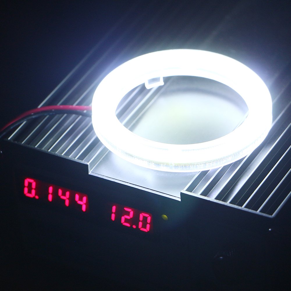 Everbrightt 1-Pair White 60MM 45SMD LED Vehicle Car Ang
