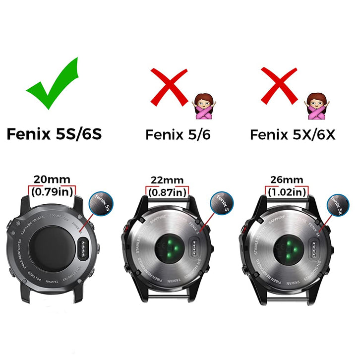 Compatible Fenix 5S Watch Band Fenix 6S Quickfit Soft Silicone Replacement Strap for Fenix 8 43mm/Fenix 5S Plus/Fenix 6S Pro/Fenix 7S/D2 Delta S Smartwatch(Silver Buckle-White)
