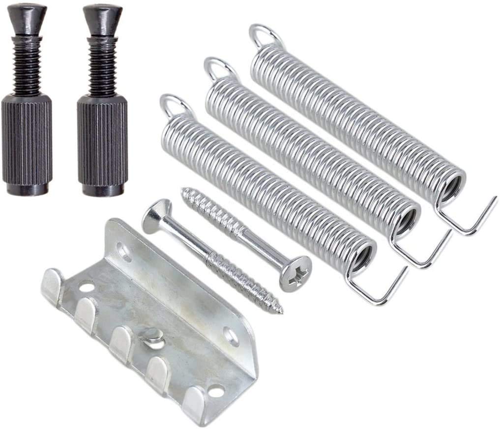 Set of 3pcs Noiseless Tremolo Spring Claw Kit &amp; 2pcs Bridge Mounting Studs Great Compatible for Fender Stratcaster Floyd Rose Tremolo Double Locking System