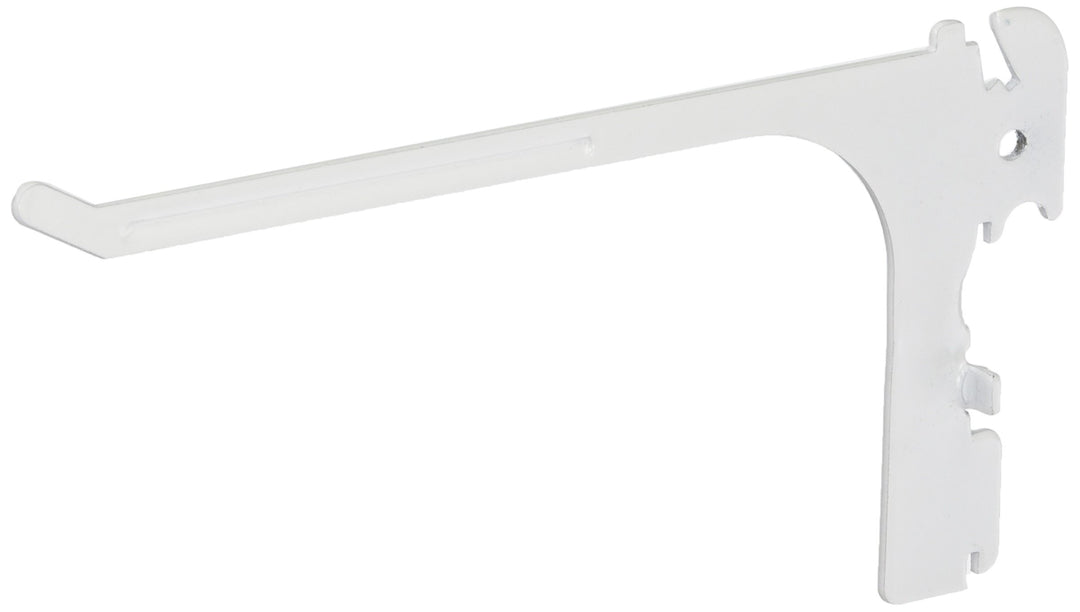 Pegboard 6in Reach Extended Slotted Hook Pair - Slotted Metal Pegboard Hooks for Pegboard and Slotted Tool Board – White
