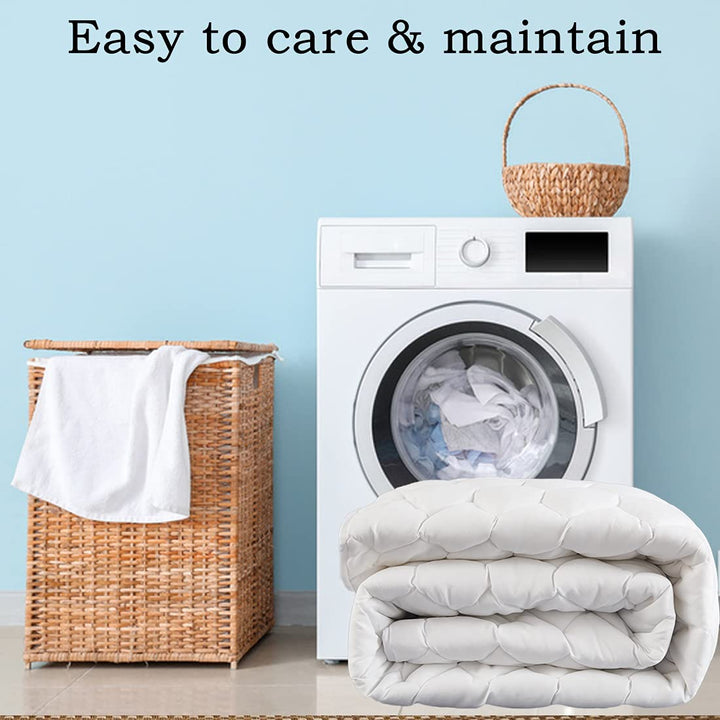 Waterproof Mattress Pad, Full Size Quilted Fitted Mattress Pad, 100% Waterproof Breathable Soft Mattress Protector Stretches up to 8-18 inches, Cooling Mattress Topper for Full Size Bed