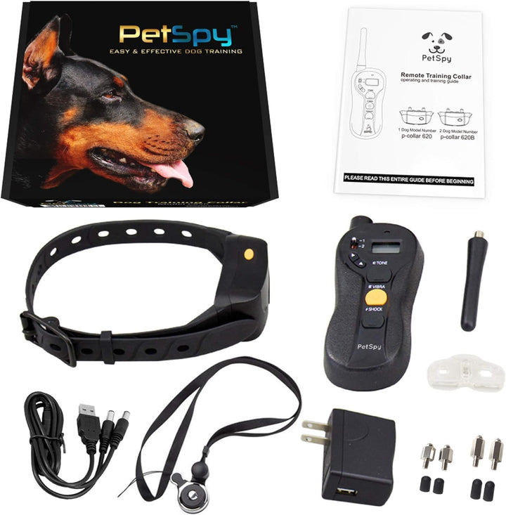 Shock Collar for Dogs-Waterproof Dog Shock Collar with Remote Control,Vibration,Electric Shock,Beep-Rechargeable E Collar for Dogs Training, Dog Training Collar with Remote for Dogs 10-140 LBS